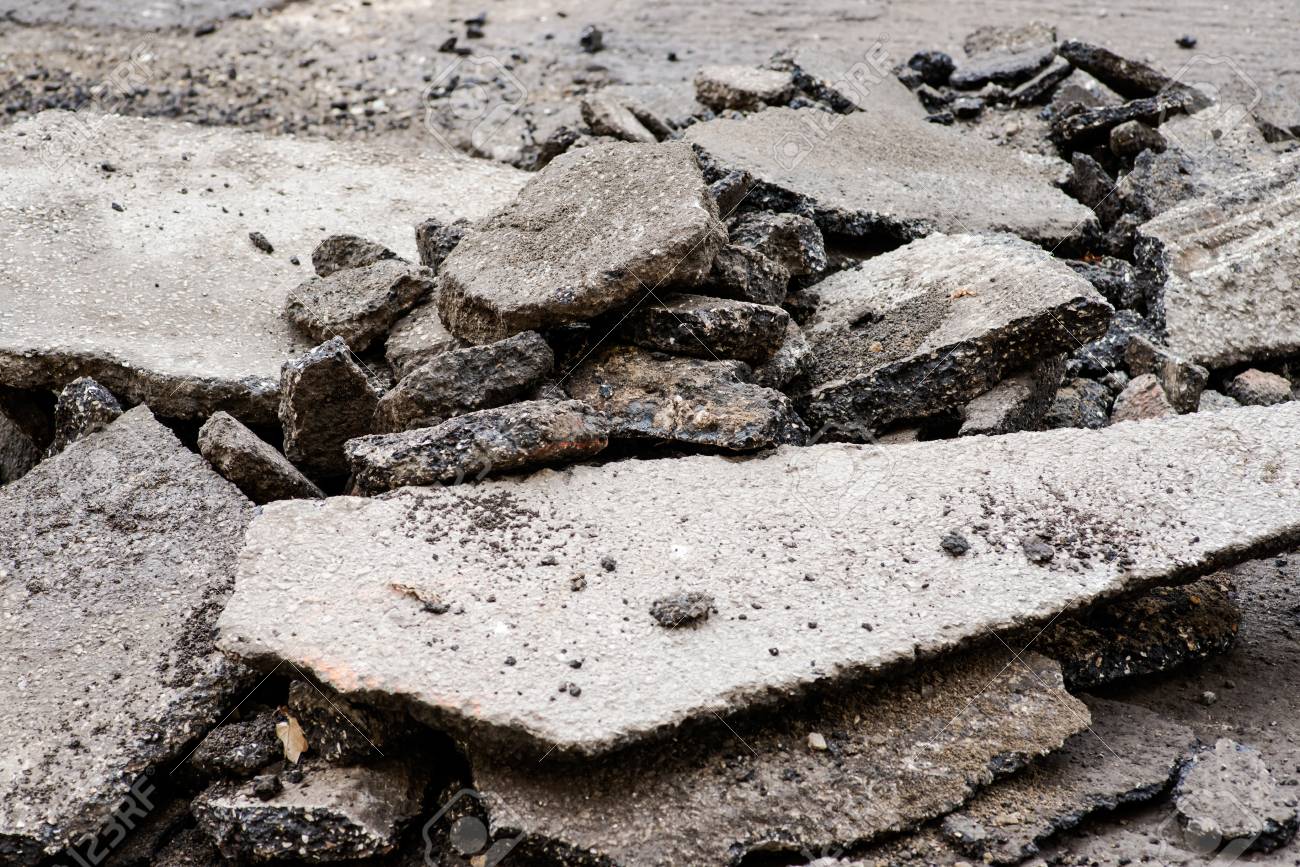 Large Asphalt debris pile