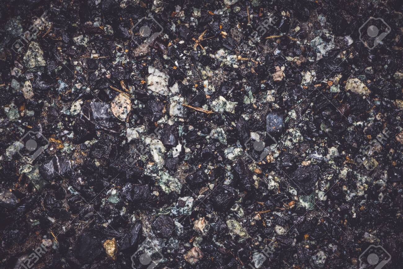 recycled asphalt gravel / grit. black